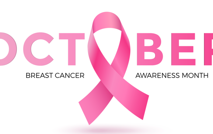 This image portrays October is Breast Cancer Awareness Month by Knoxville Institute of Dermatology.